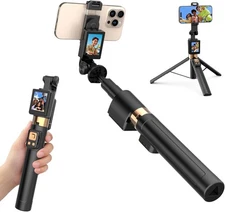 Moman 69" Selfie Stick Tripod with Selfie Monitor Extendable Phone Tripod Stand