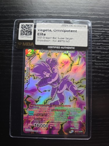 Vegeta Omnipotent Elite BT15-143 SPR Saiyan Showdown Dragon Ball Super Masters 