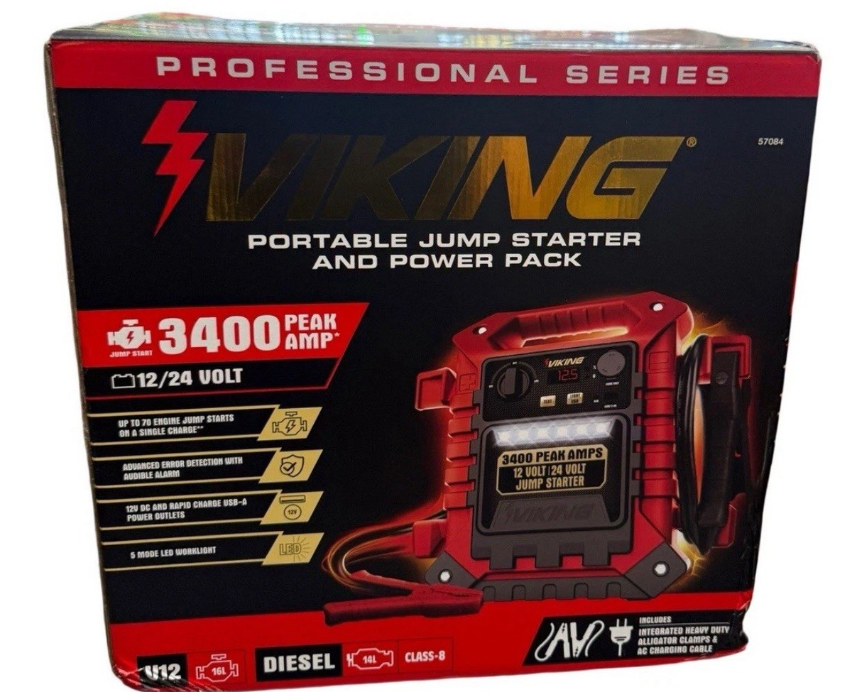 ㉜EPIC SPEED 10.5 LH VIKING 57084 3400 PEAK AMP JUMPSTARTER POWER PACK 12V/24V✓‼️ | eBay