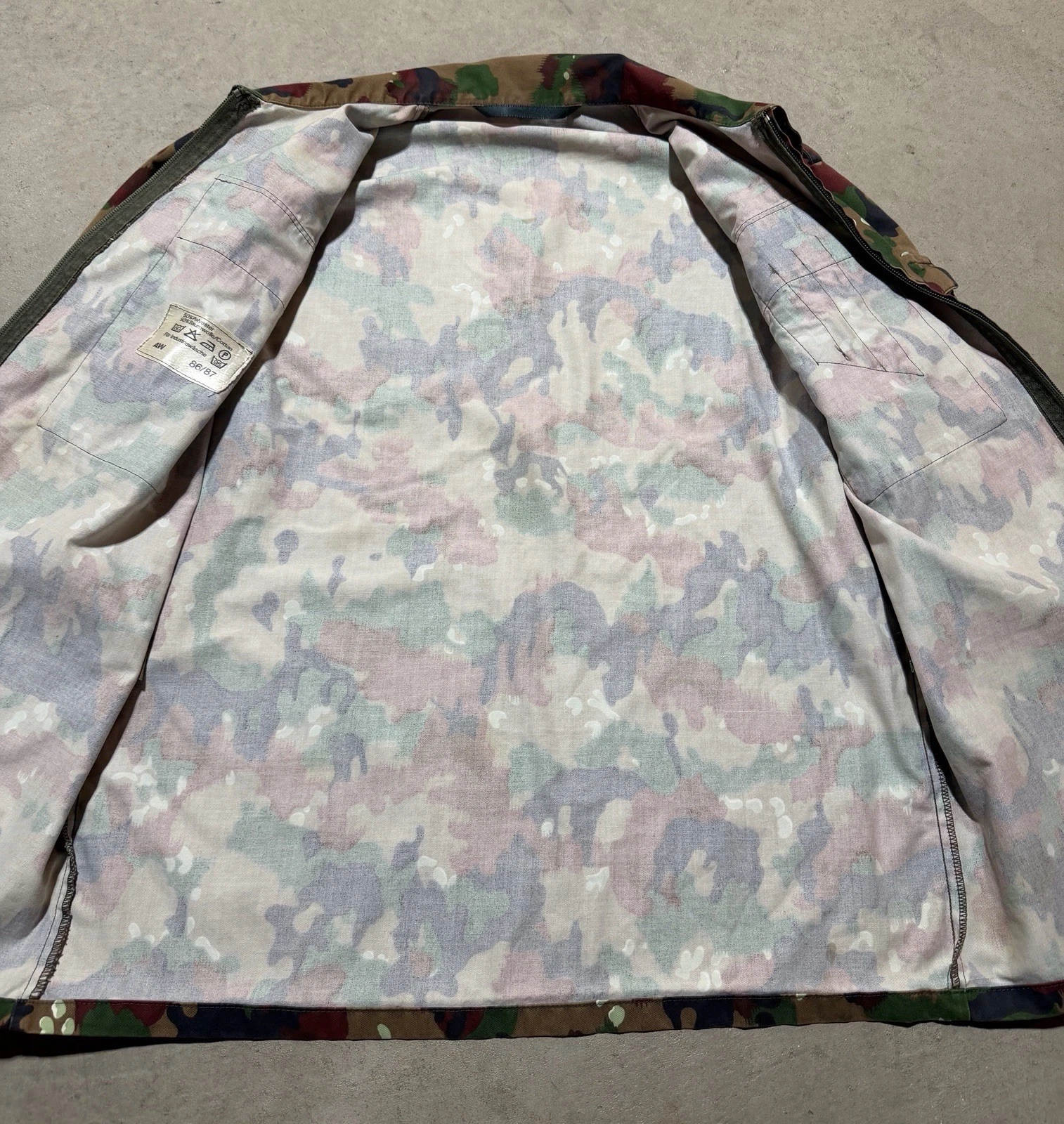 Vintage Swiss Army Jacket Mens Large Alpenflage Camo Combat Field Shirt M83 image 4