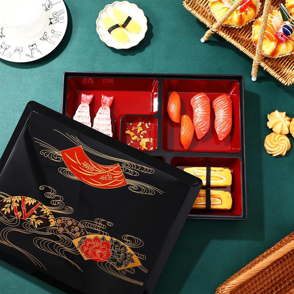 Traditional Japanese Bento Box for Adults - Sushi Tray Lunch Box
