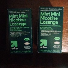 2 Packs UP UP Mint Mini Nicotene Lozenges 4mg 20ct lozenges total EXP 01/26