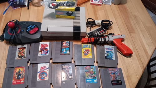 Large Nintendo NES Console And Game Bundle. Super Mario Bros 3, Mario, Duck Hunt