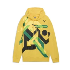 PUMA Olympic Village Graphic Pullover Hoodie Mens Yellow Casual Outerwear 526304