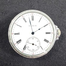Vintage ELGIN 1912 44mm 12S 15J M2 Pocket Watch Runs Side Wind Open Face Made US