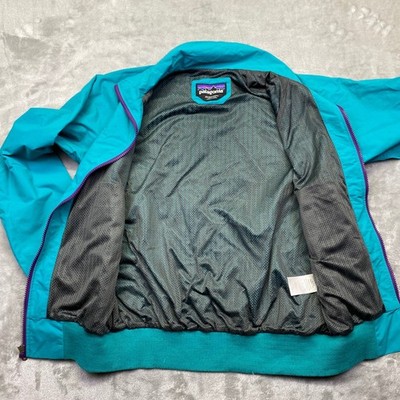 Patagonia Baggies Jacket Mens XS Teal Blue Purple Zip Nylon