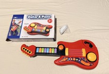 2 in 1 Guitar Piano Electric Toy Toddler Player Musical Instrument