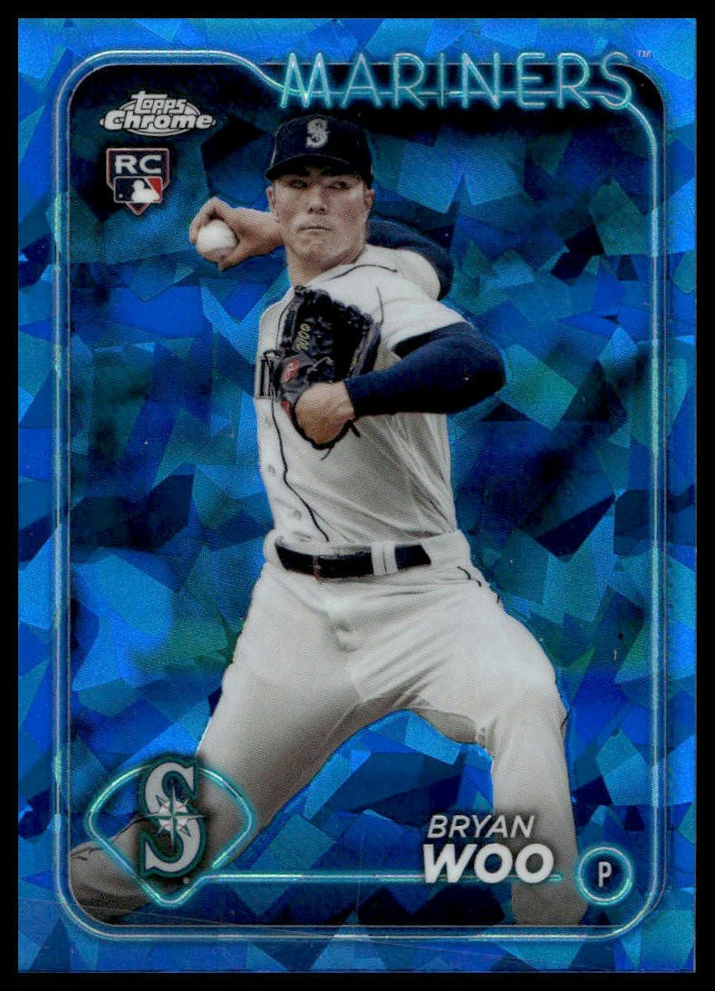2024 Topps Chrome Sapphire Edition Bryan Woo #12 Rookie Seattle Mariners RC