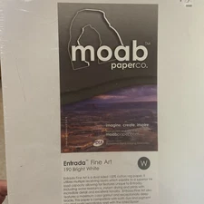 Moab Entrada Rag Bright 190 Double Sided 8.5 x 11” Fine Cotton Paper - 25 Sheets