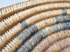 MINT 12 1/8" d VINTAGE NAVAJO SAN JUAN PAIUTE WEDDING BASKET RAG START+CORN MEAL