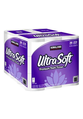 Kirkland Signature tessuto da bagno ultra morbido, 2 strati, 231 fogli, 36 rotoli spedizione gratuita - Foto 1 di 4