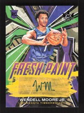 Wendell Moore Jr. 2022-23 Court Kings Fresh Paint Violet #/49 Auto #FP-WMM
