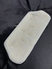 Vintage mid-century white glass seed beaded evening clutch Made In Japan