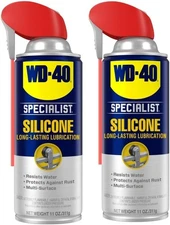 WD-40 Specialist Silicone Lubricant with Smart Straw Sprays 2 Ways, Twin-Pack...
