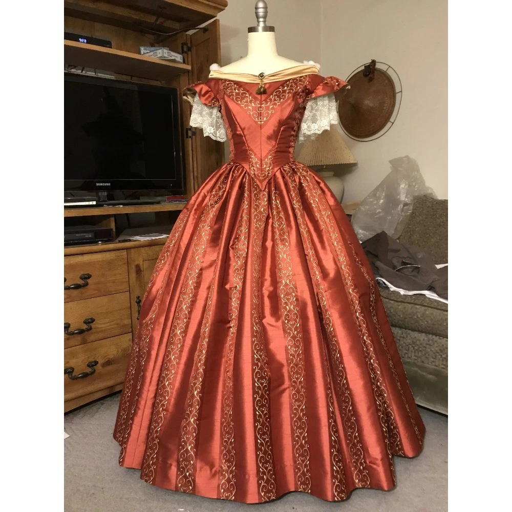 sachin and babi light blue dress Rococo Baroque Victorian Lace Vintage Ball Party Costume Gown 40