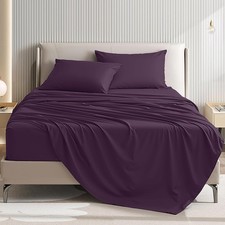 4 Piece Sheet Set - Comfy Breathable  Cooling Bed Sheets Set, Soft and Wrinkle