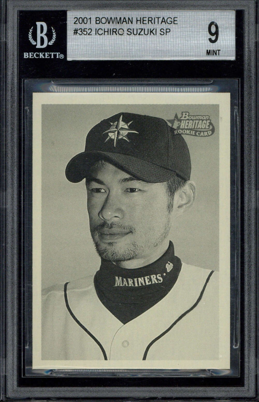 2001 Bowman Heritage SP #352 Ichiro Mariners BGS 9 Mint RC