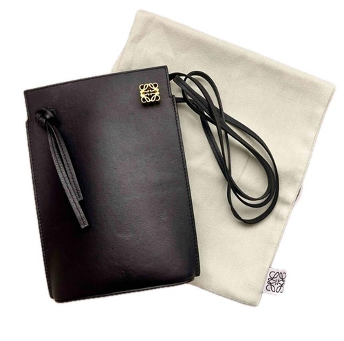 LOEWE Dice Leather Shoulder Bag Black