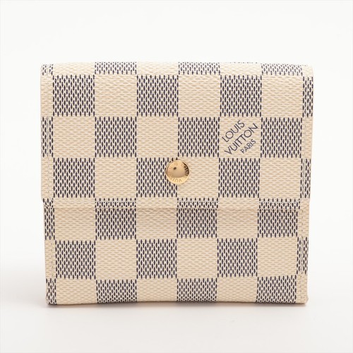Louis Vuitton Damier Azul Portofeuille Élise N61733 Azure Compact Wallet