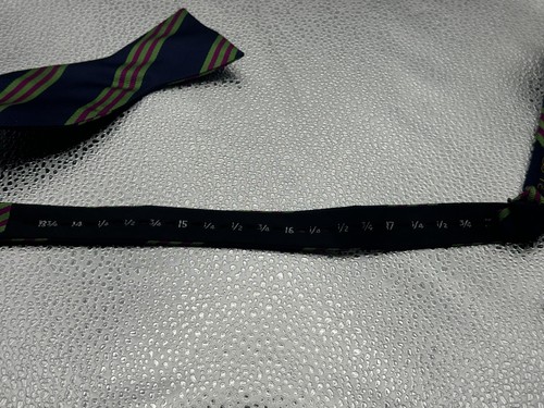 Brooks Brothers Bow Tie Mens Adjustable Navy Green Pink Striped Silk Preppy USA - Picture 3 of 3