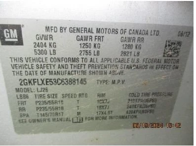 (LOCAL PICKUP ONLY) Windshield Glass Thru 10/05/14 Fits 12-15 EQUINOX 4288506 Foto 4 de 4