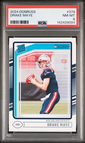 2024 PANINI DONRUSS #379 DRAKE MAYE ROOKIE RC PSA 8