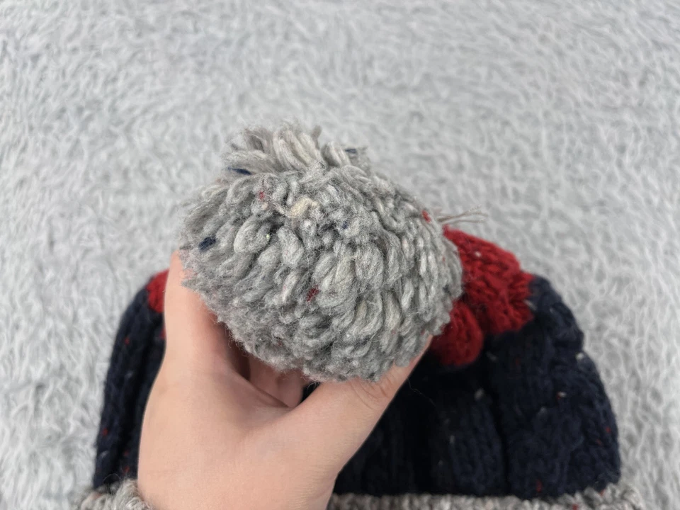 Gap Beanie Toque молодежи маленький серый синий красный конфетти трикотажа шерстяная смесь лыж помпон - Изображение 3 из 4