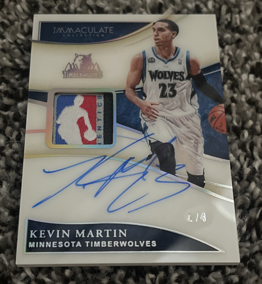 2019-20 Immaculate Logoman AUTO KEVIN MARTIN GAME USED LOGOMAN PATCH 1/3