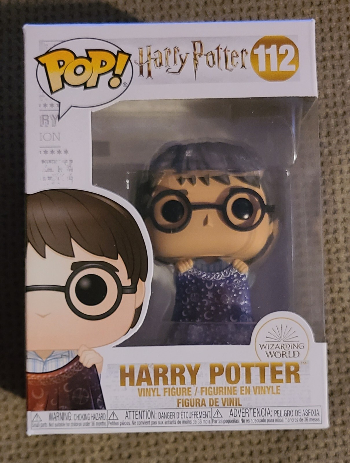 Funko Pop! Harry Potter #112 Harry W/ Invisibility Cloak Nib