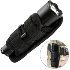 Tactical 360 Degrees Rotatable Flashlight Pouch Set Holster Torch Case Belt Bag