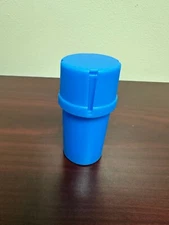 MedTainer – 20 Dram Storage Container with Built-in Grinder-Blue