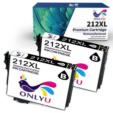 2x 212XL T212XL Ink Cartridges For Epson XP-4105 XP-4100 WF-2830 WF-2850 Black