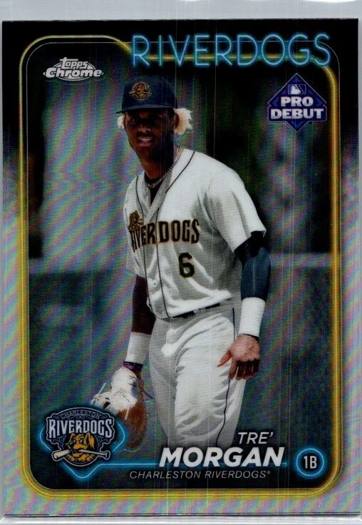 Tre' Morgan 2024 Topps Chrome Pro Debut #PDC-18/Bowman Chrome TB Rays 2-Card Lot - Image 2 of 4