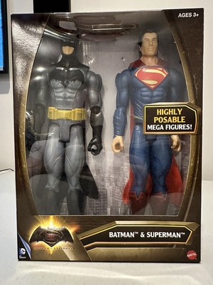Gotham City Batman vs Metropolis Superman Mega Action Figure 2 Pack Dawn Justice
