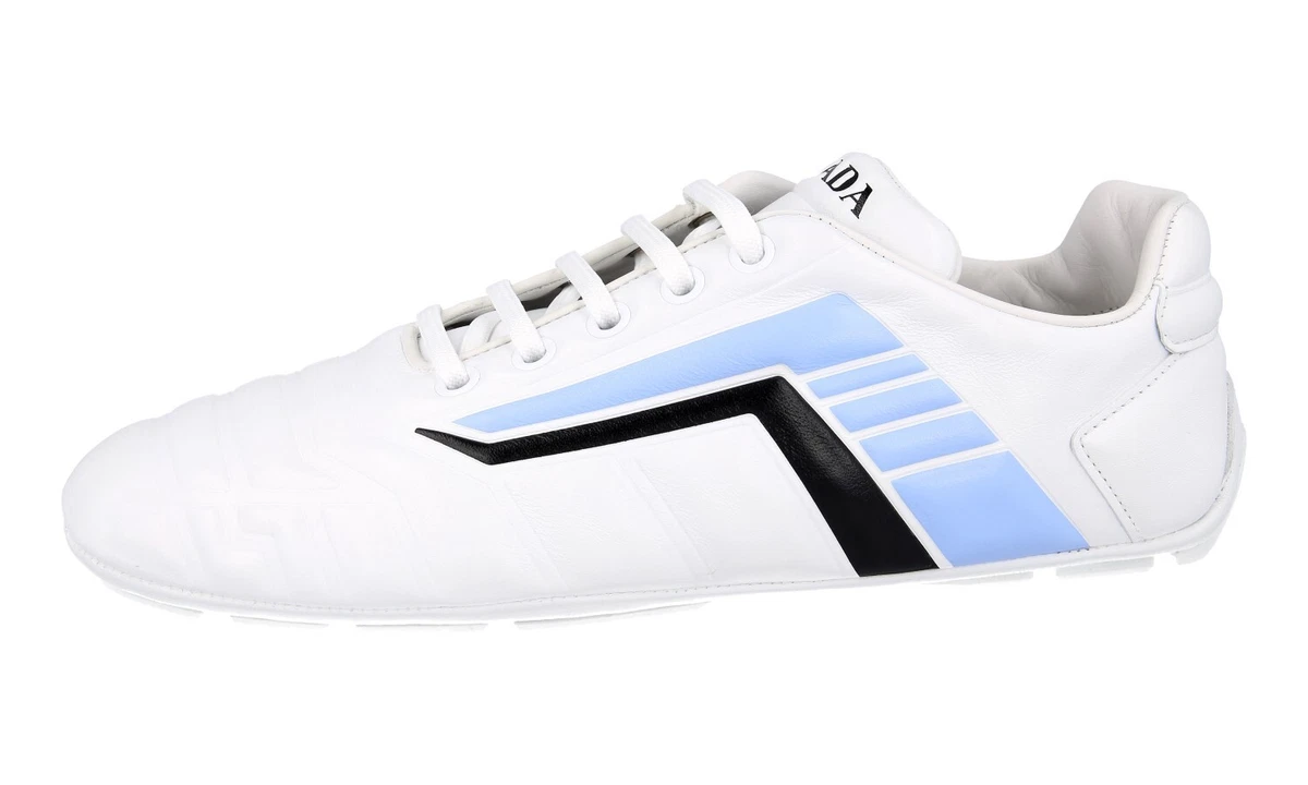 PRADA Leder Rev Sneaker - 1E505M - Weiss - NEU