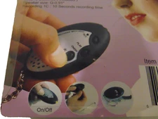 Key Chain Digital Recording LED Light Speaker Mic Batteries Handy Trends NIP