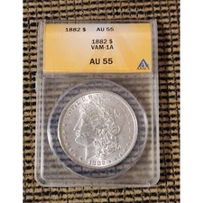 1882 Morgan Silver Dollar VAM-1A AU55