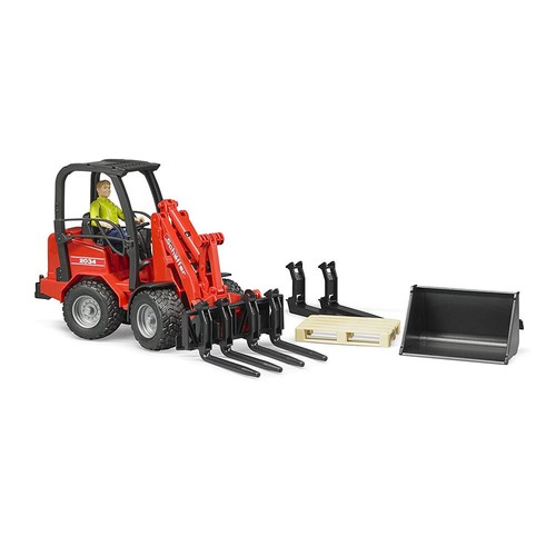 Bruder Toys Schaffer Compact Loader 2630 with Figure & Accessories 02191