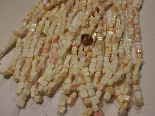 10 Strands 15" Jewelry Making Philippines Pink Conch Shell Beads Rare (ET-02B) - Picture 8 of 12
