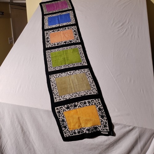 Satya Paul Pour Femme Silk Runner / Scarf Approx 14.5" x 67" - Imperfect