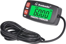 Digital Tach Hour Meter Rpm Gauge Meterbacklight Display Battery Replaceable