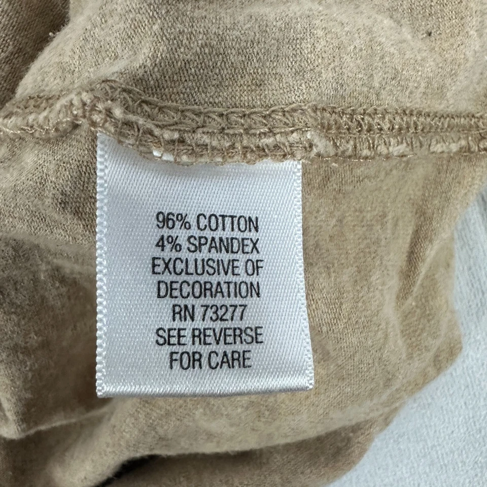 Top cami Sonoma Life + Style beige con ribete de encaje para mujer talla M Foto 4 de 4