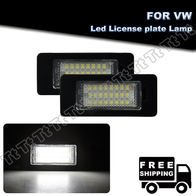 Full LED License Plate Light Lamp For VW MK6 Jetta Passat Polo