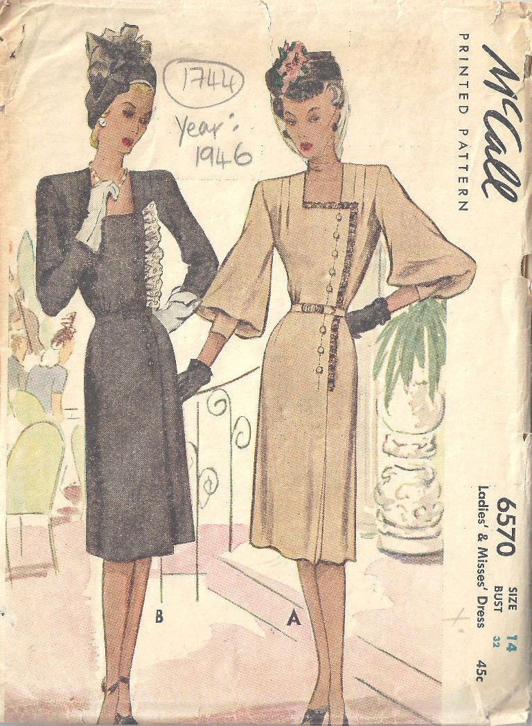1946 Vintage Sewing Pattern B32