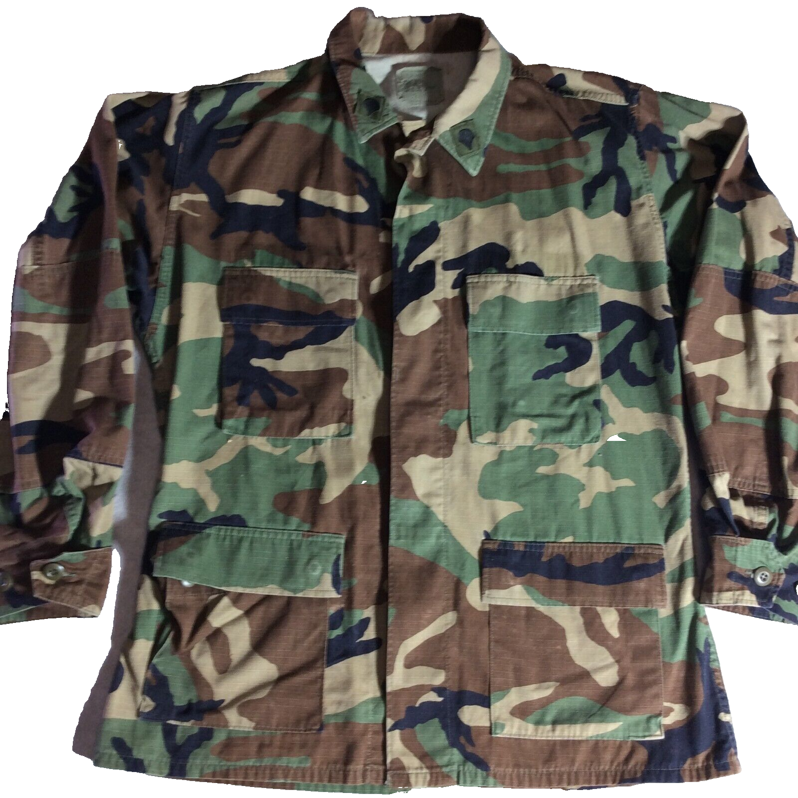 US Military Jacket Mens Medium Green Woodland Camo Army Surplus Field Jacket