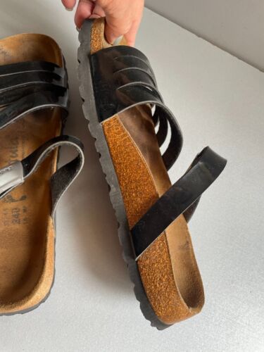 Sandalias Birkenstock Betula Birmania charol negro tiras deslizables Reino Unido 4,5 eur 37 - Imagen 18 de 18