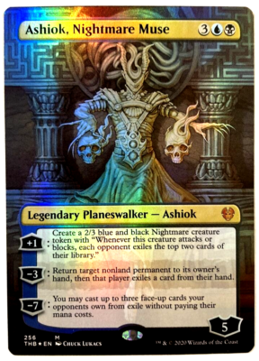 MTG Ashiok, Nightmare Muse *BORDERLESS FOIL* Theros Beyond Death