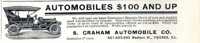 S.Graham Co. Automobile Chicago US-Markenwerbung von 1908
