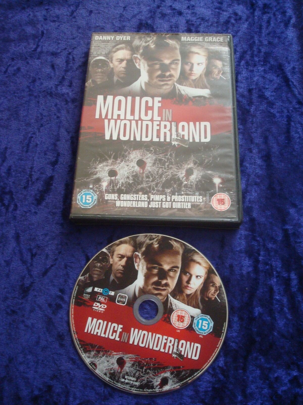 DVD MALICE IN WONDERLAND DANNY DYER MAGGIE GRACE SIMON FELLOWS CRIME GANGSTER R2
