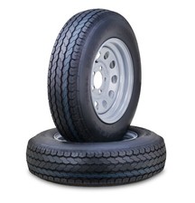 2 Free Country Trailer Tire Rim ST205/75D14 6-Ply C 5 Lug*4.5" PCD Silver Mod